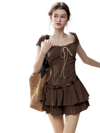 Cotton Eyelet Midi Dress