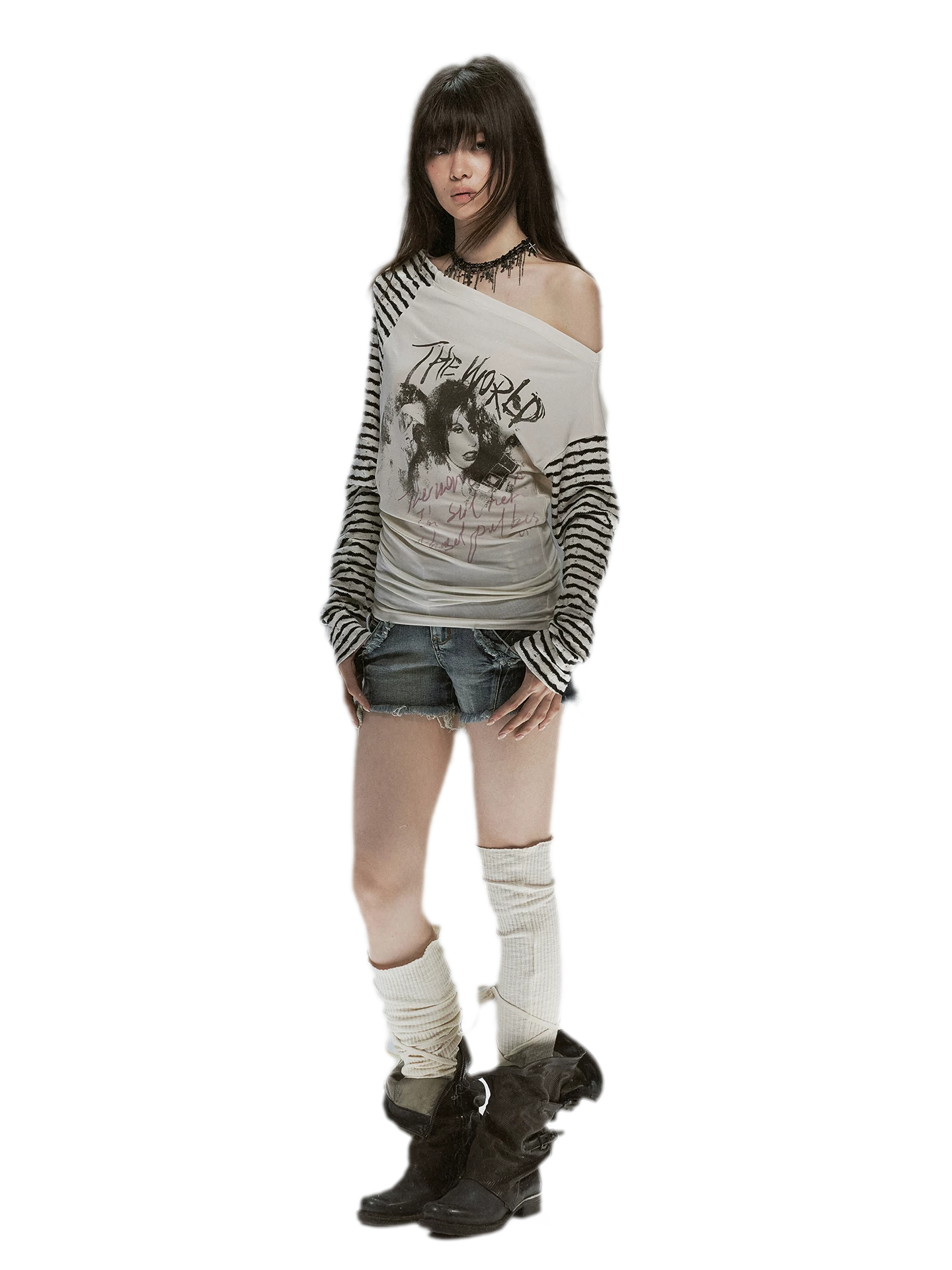 Gothic Graphic Asymmetric Tee