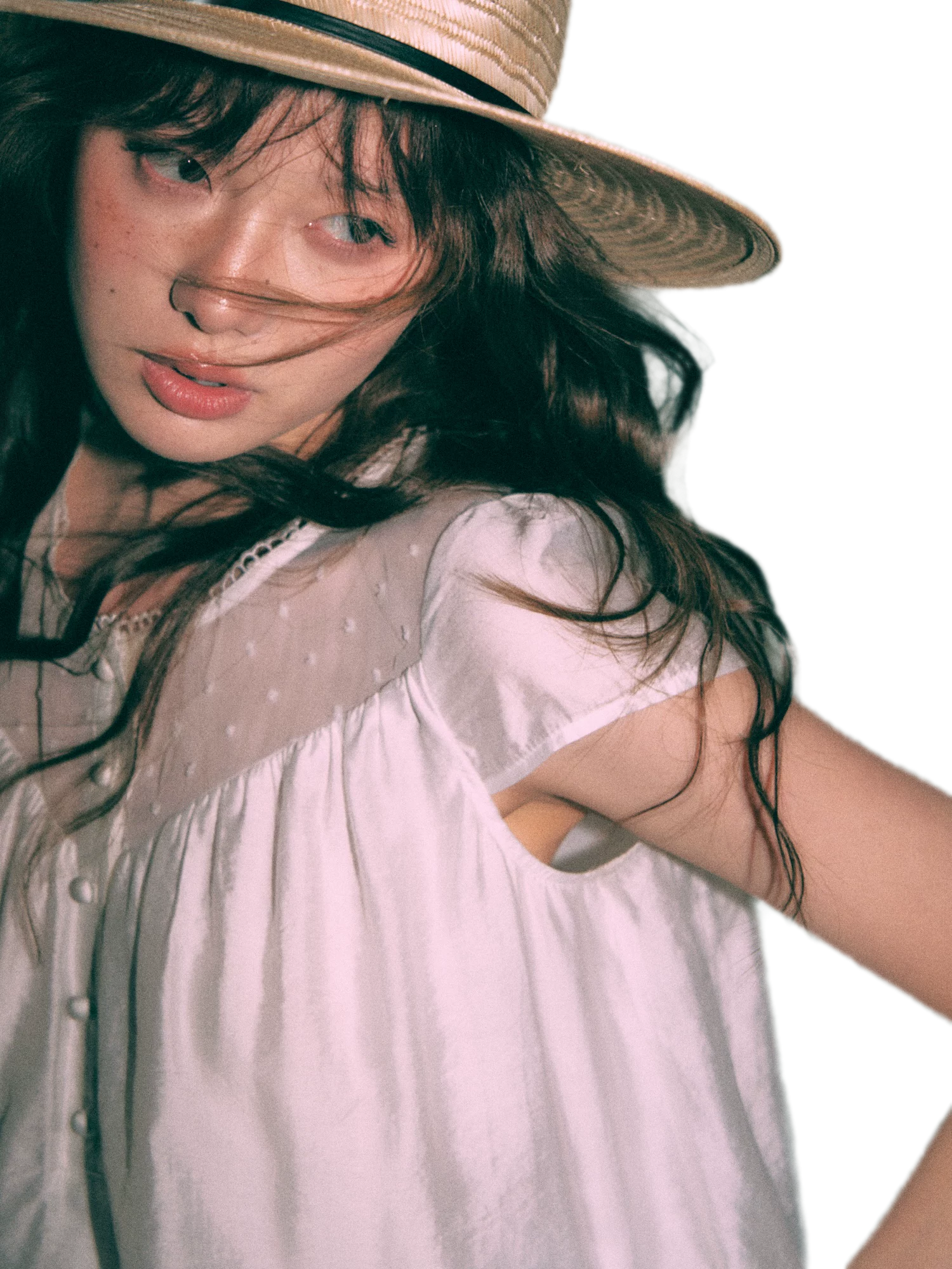 French Puff Short Blouse