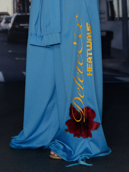 Printed Wide-Leg Pants