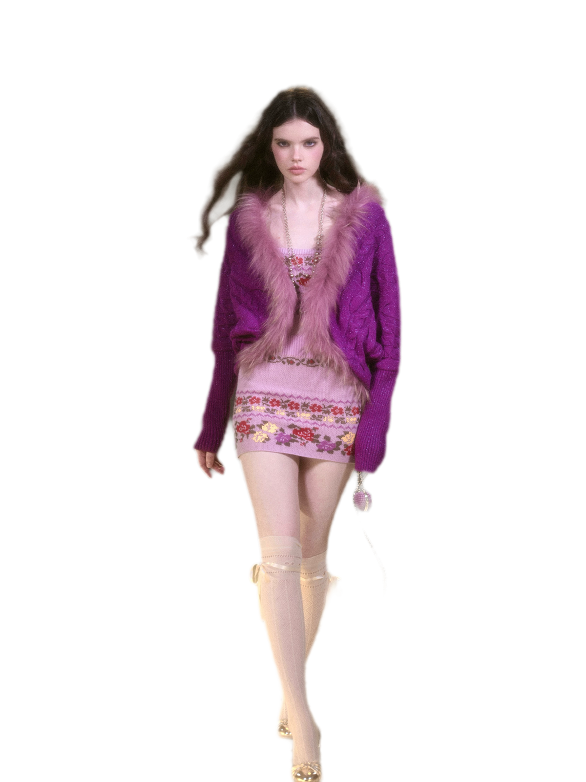 Cable Knit Batwing Wool Cardigan