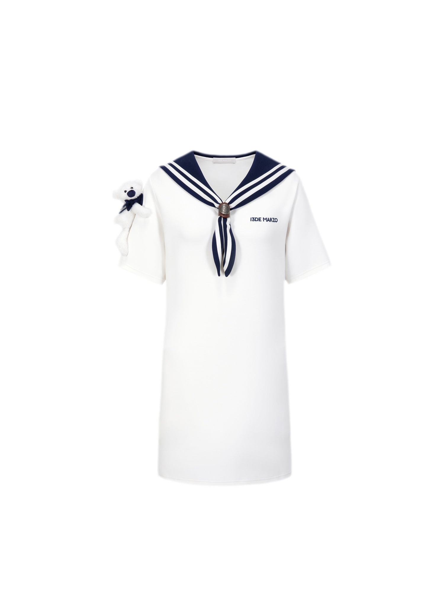 Sailor Collar T-Shirt Dress
