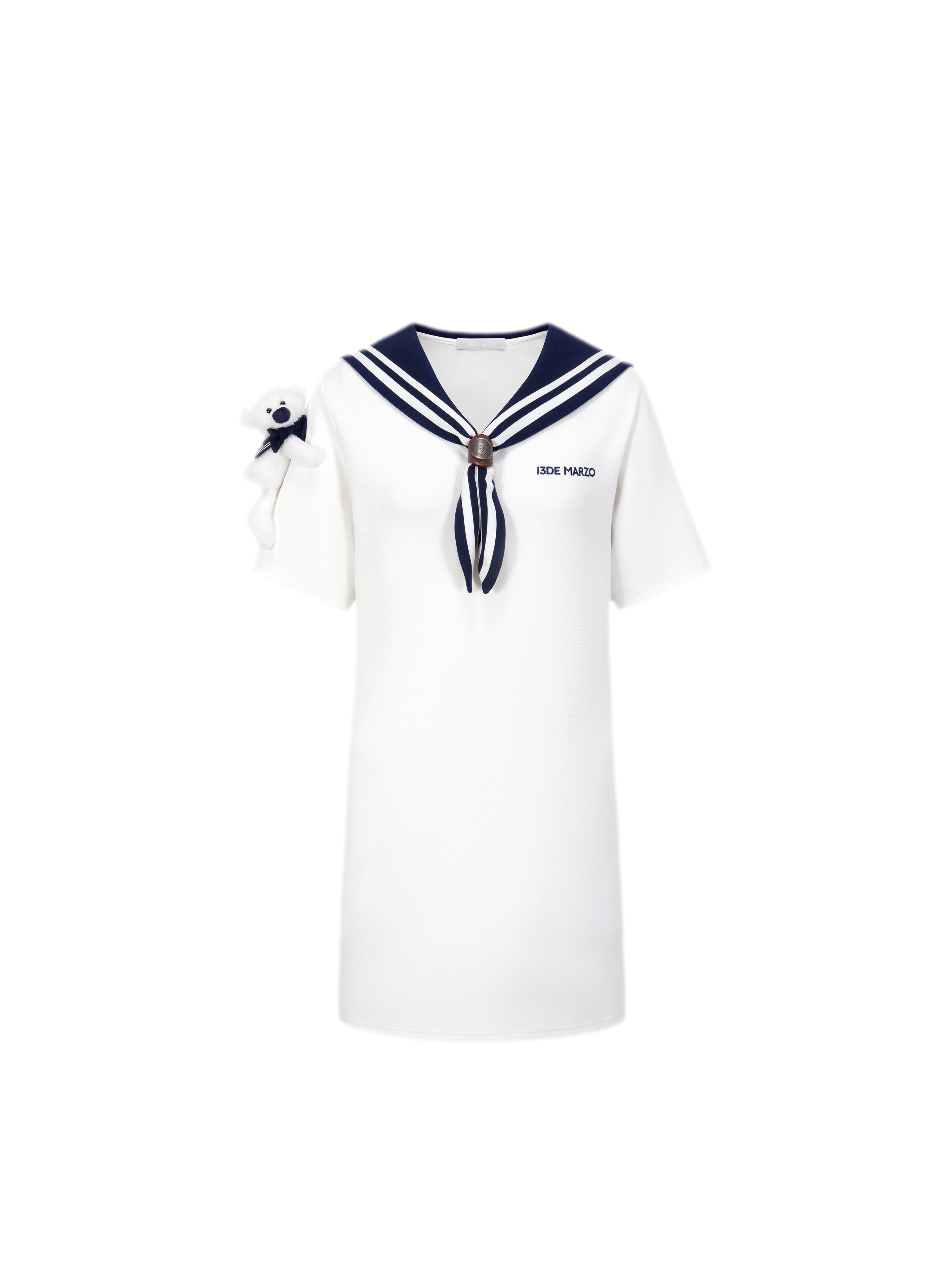 Sailor Collar T-Shirt Dress