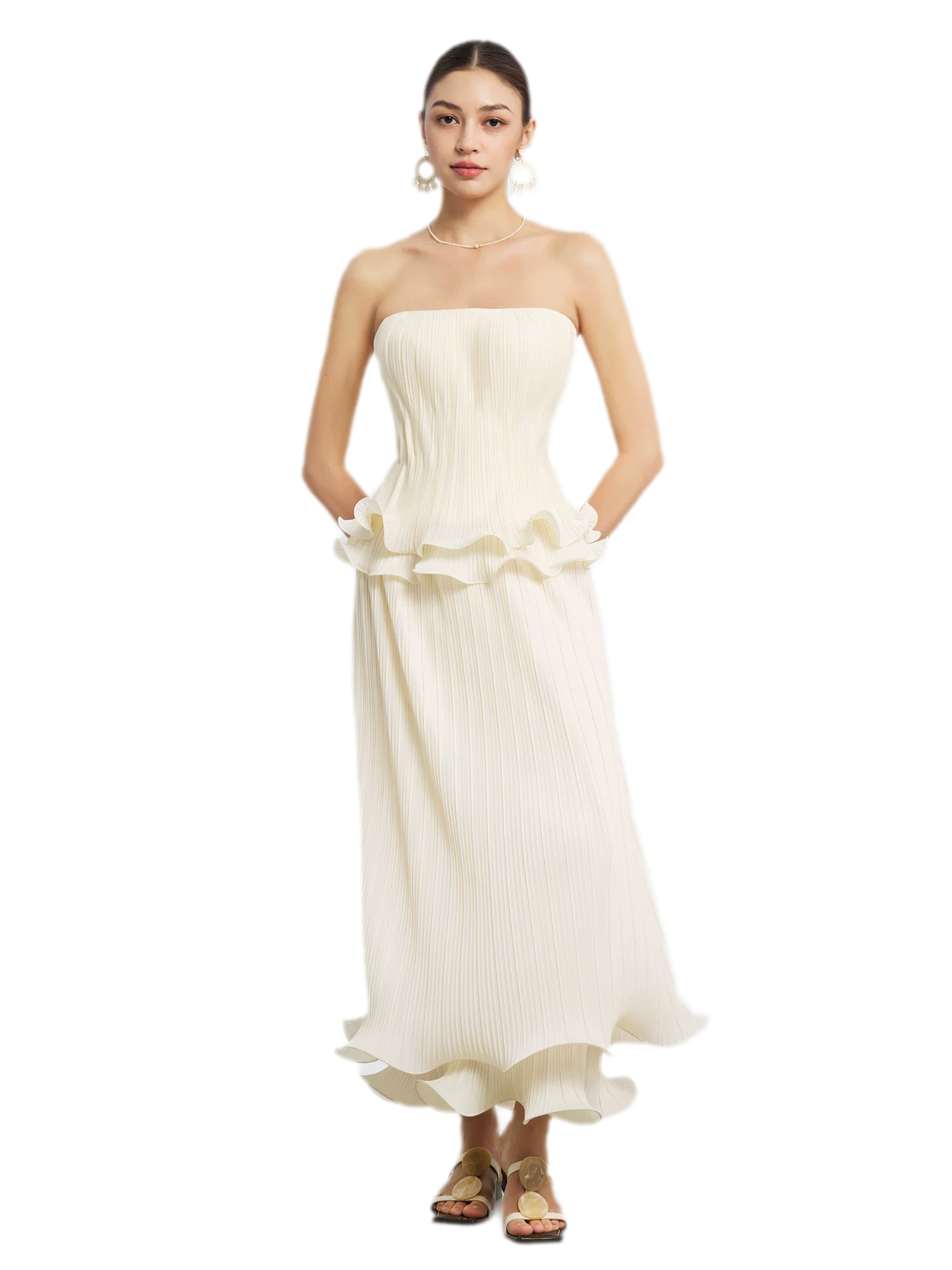 Cloud Pleated Corset Top