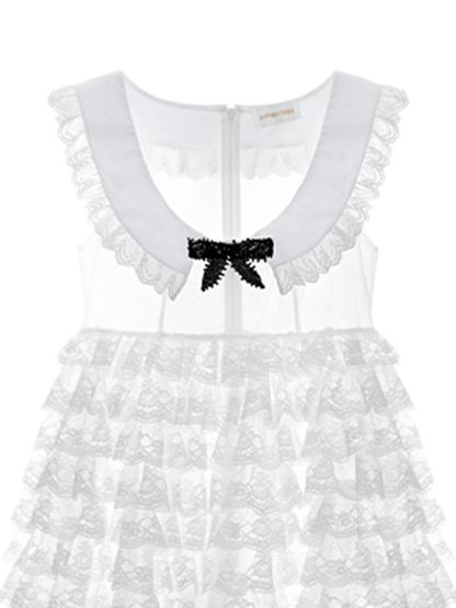 High-Waisted A-Line Lace Dress