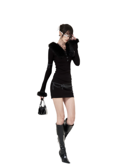 Gothic-Strick-Zweiteiler