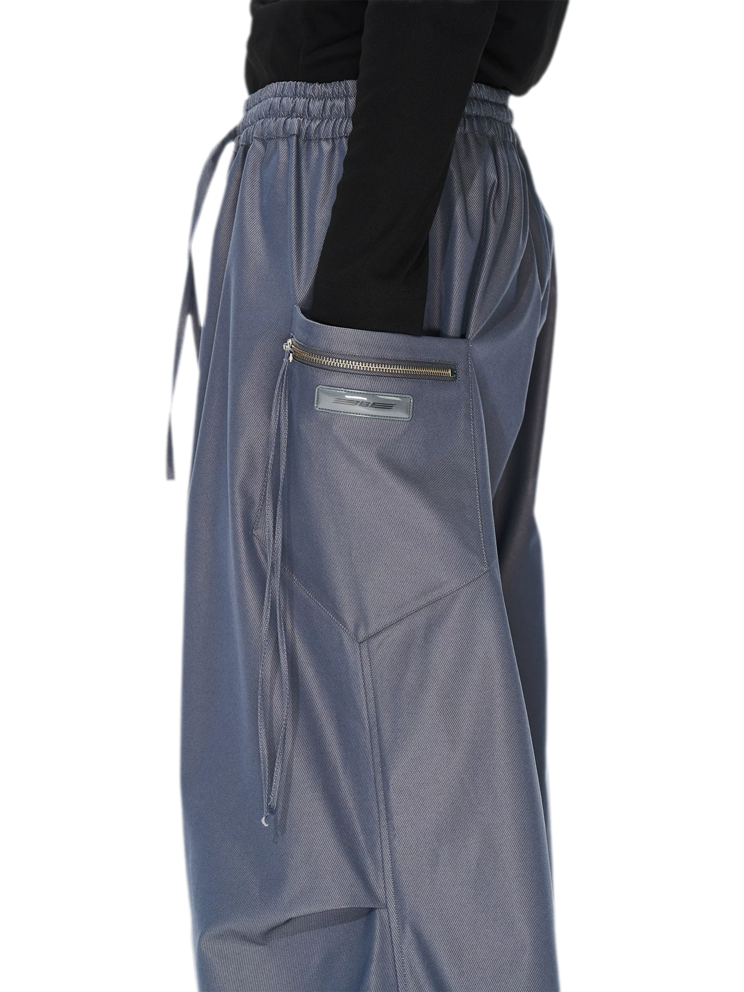 Sculptural Pleated Wide-Leg Trousers