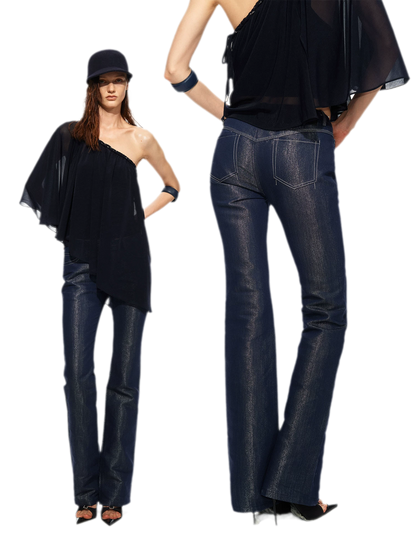 Pearl Sheen Flare Jeans