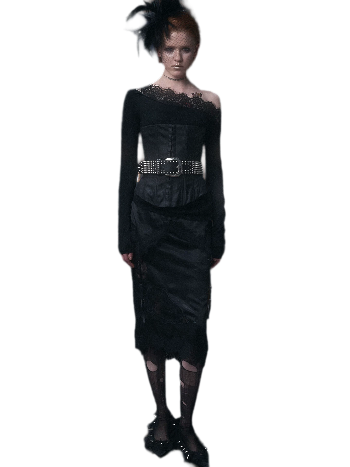 Glossy Satin Asymmetric Midi Skirt