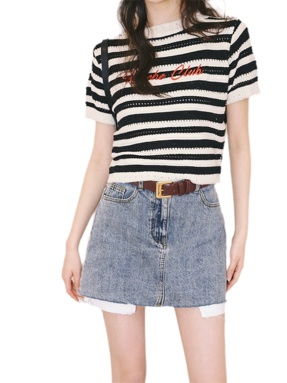 Wide Metal Letter Belt