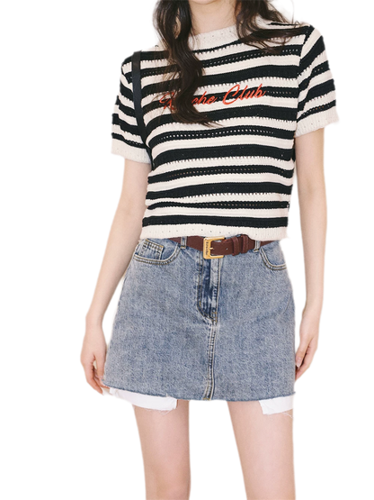 Wide Metal Letter Belt