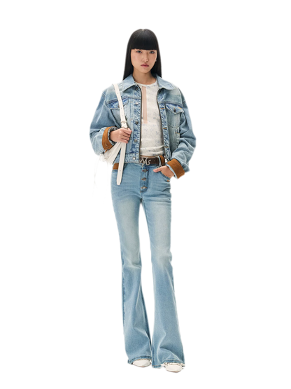 Fine-Gauge Printed Slim Knit Top
