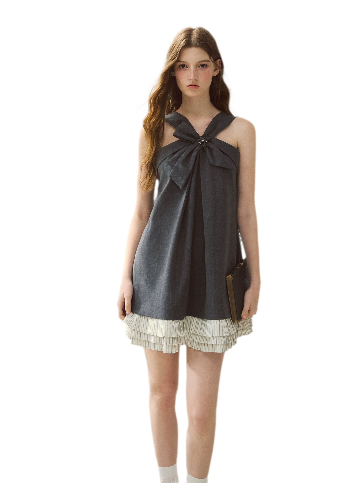 Halter Bow A-Line Dress