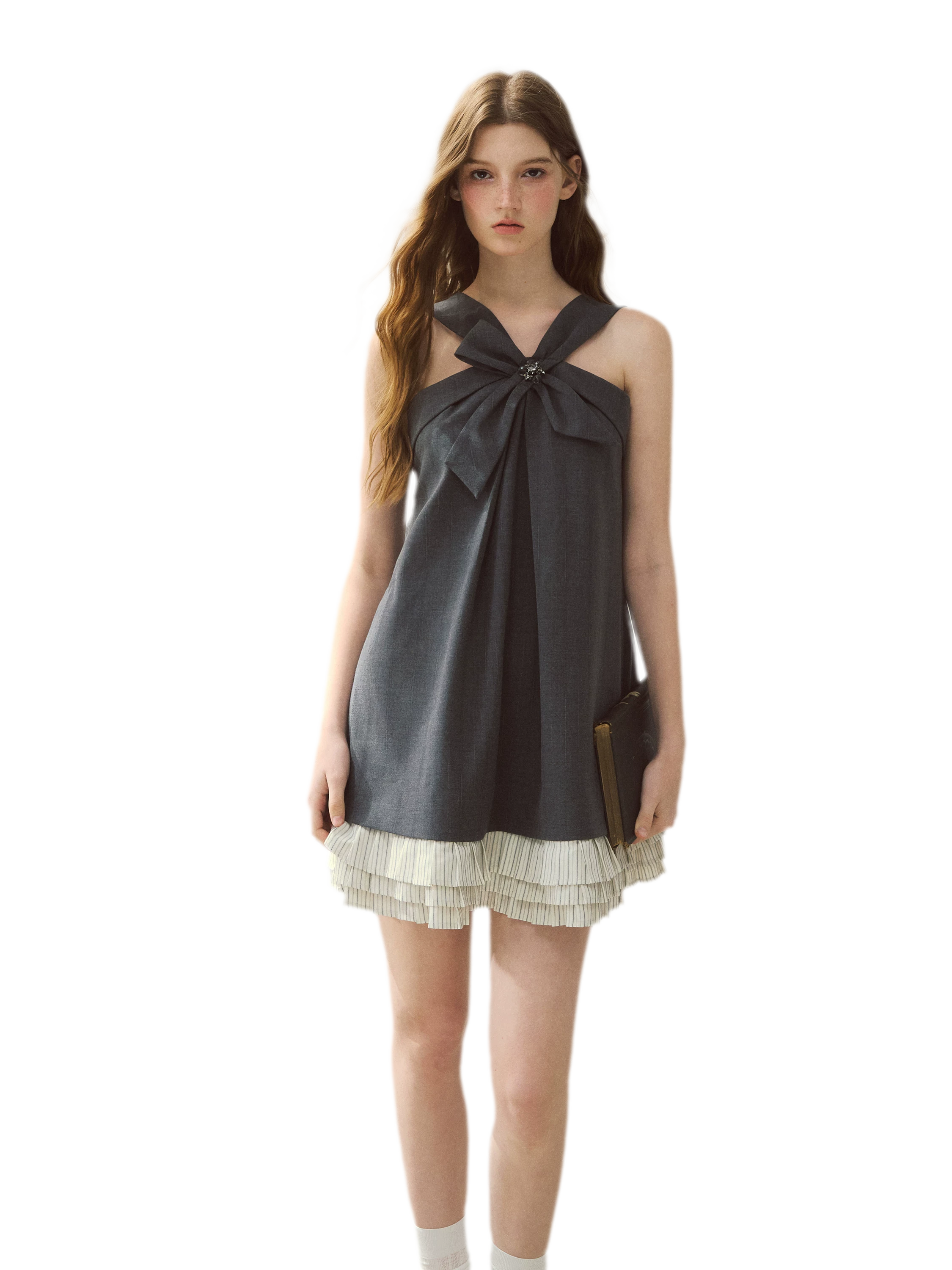 Halter Bow A-Line Dress