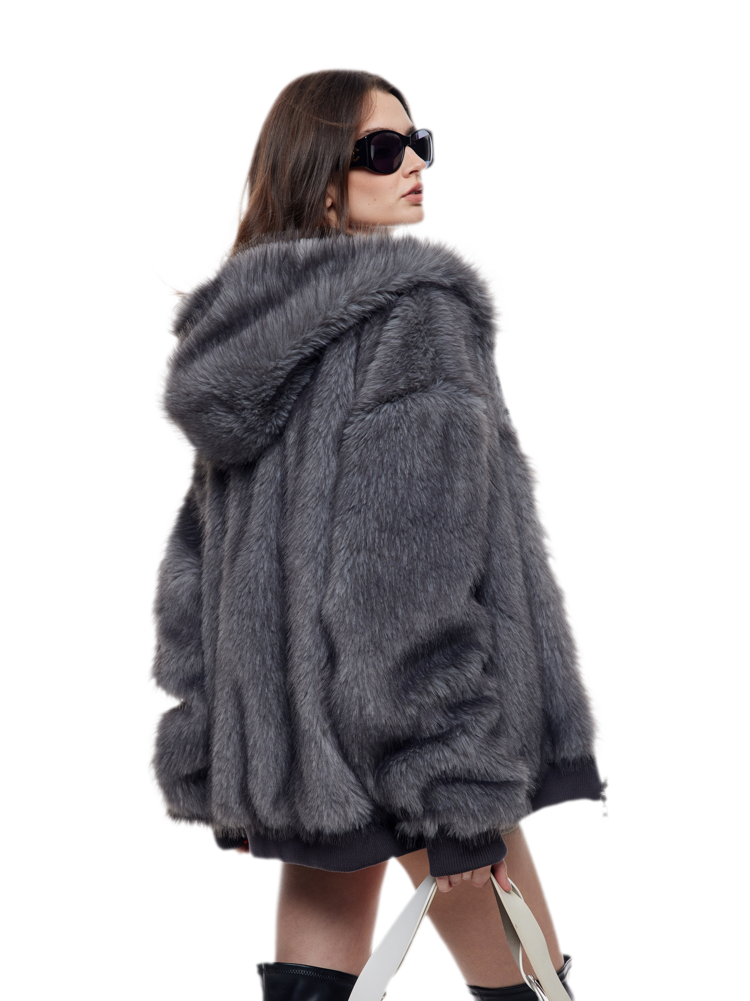 Reversible Faux Fur Hoodie