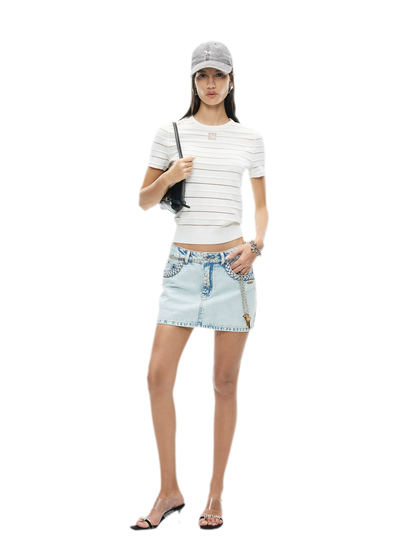 Ice Feel Tee with Organza Weave