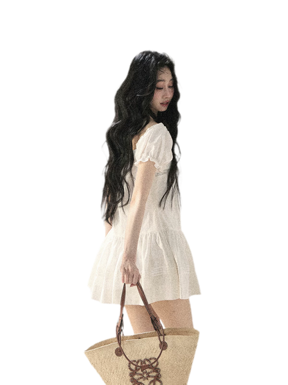 Cloudy Lace Puff Dress