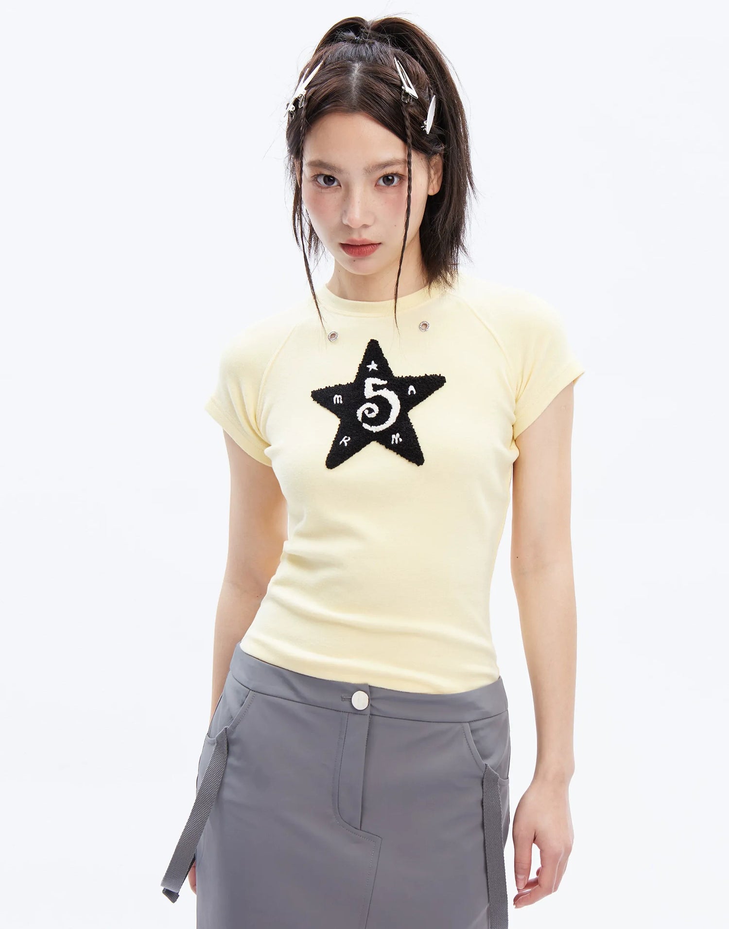 Star Applique Slim T-Shirt