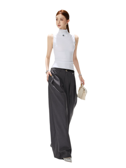 Tailored Wide-Leg Pants