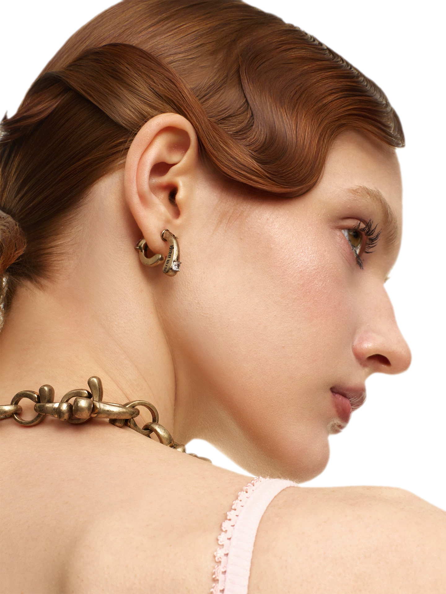 Vintage Gold &amp; Silver Zircon Earrings