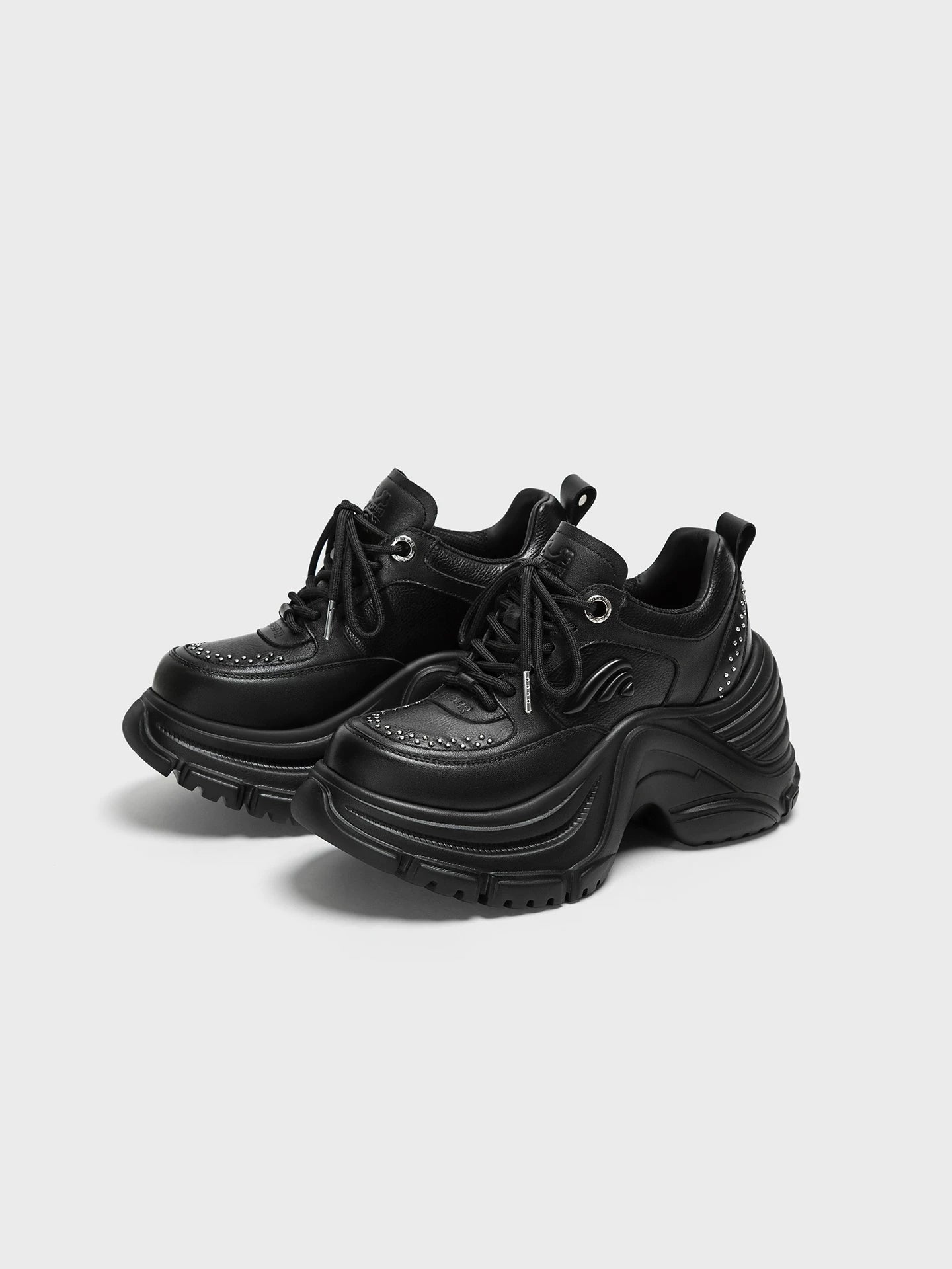 Leather Height-Increase Sneakers