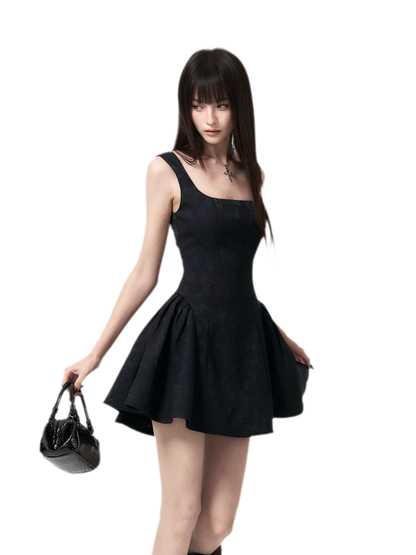 Jacquard Puff Mini Dress