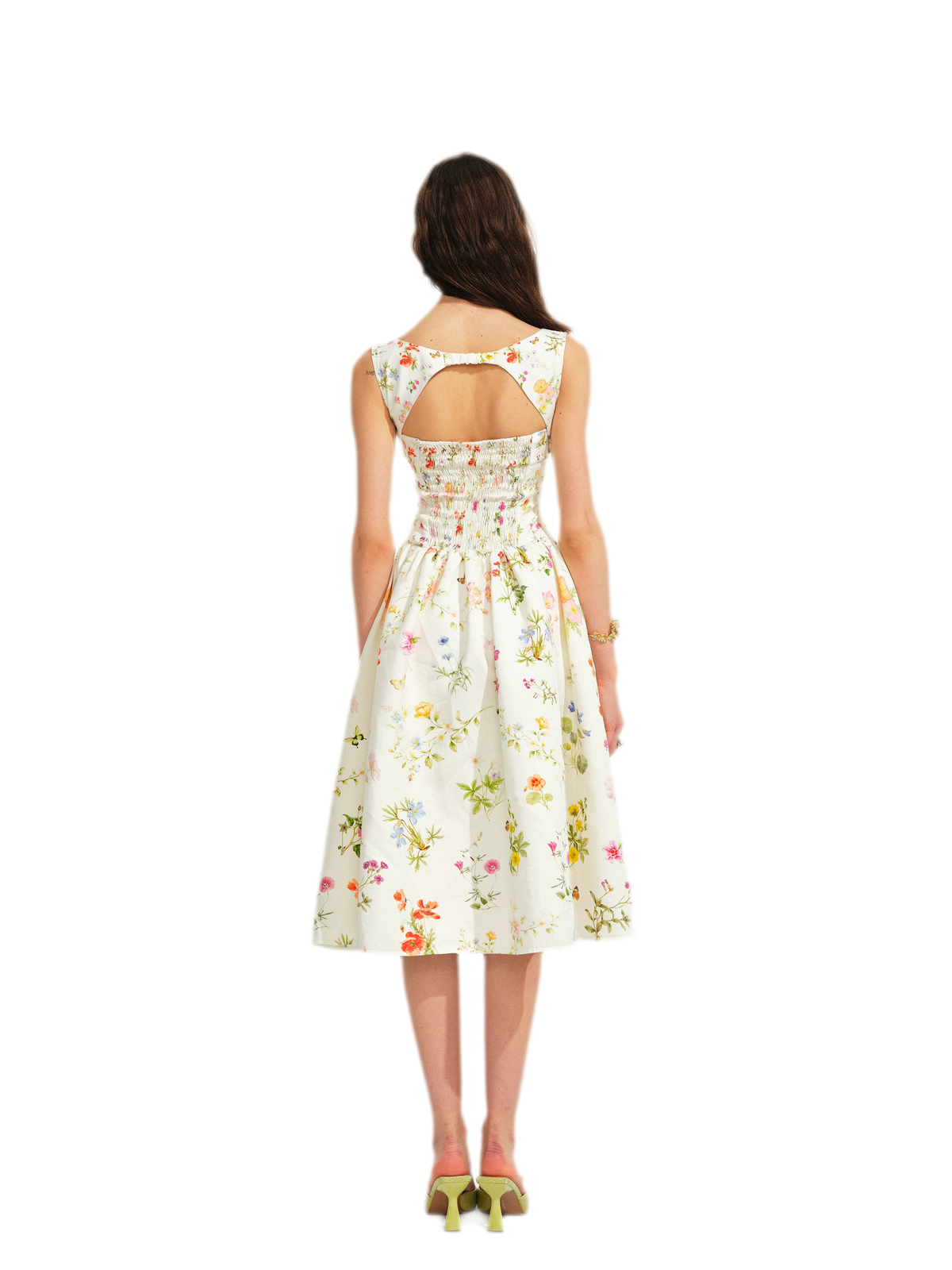 Robe de vacances fleurie peinte à la main