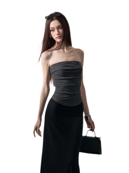 Colorblock Pleated Knit Dress