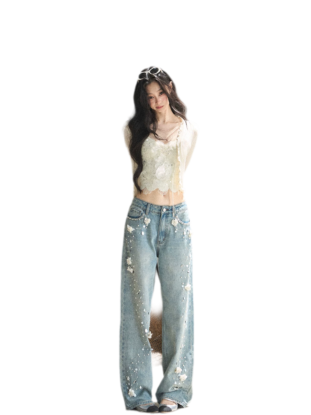 Lace Camisole Knit Set