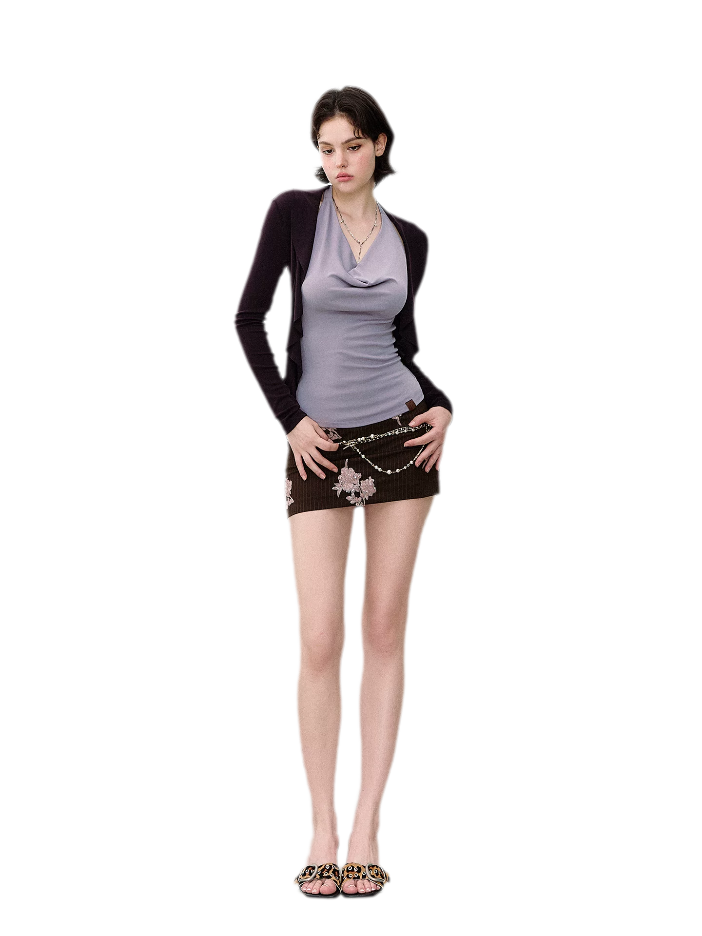 Irregular Ruffle Knit Set