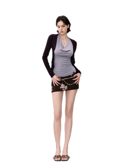 Irregular Ruffle Knit Set