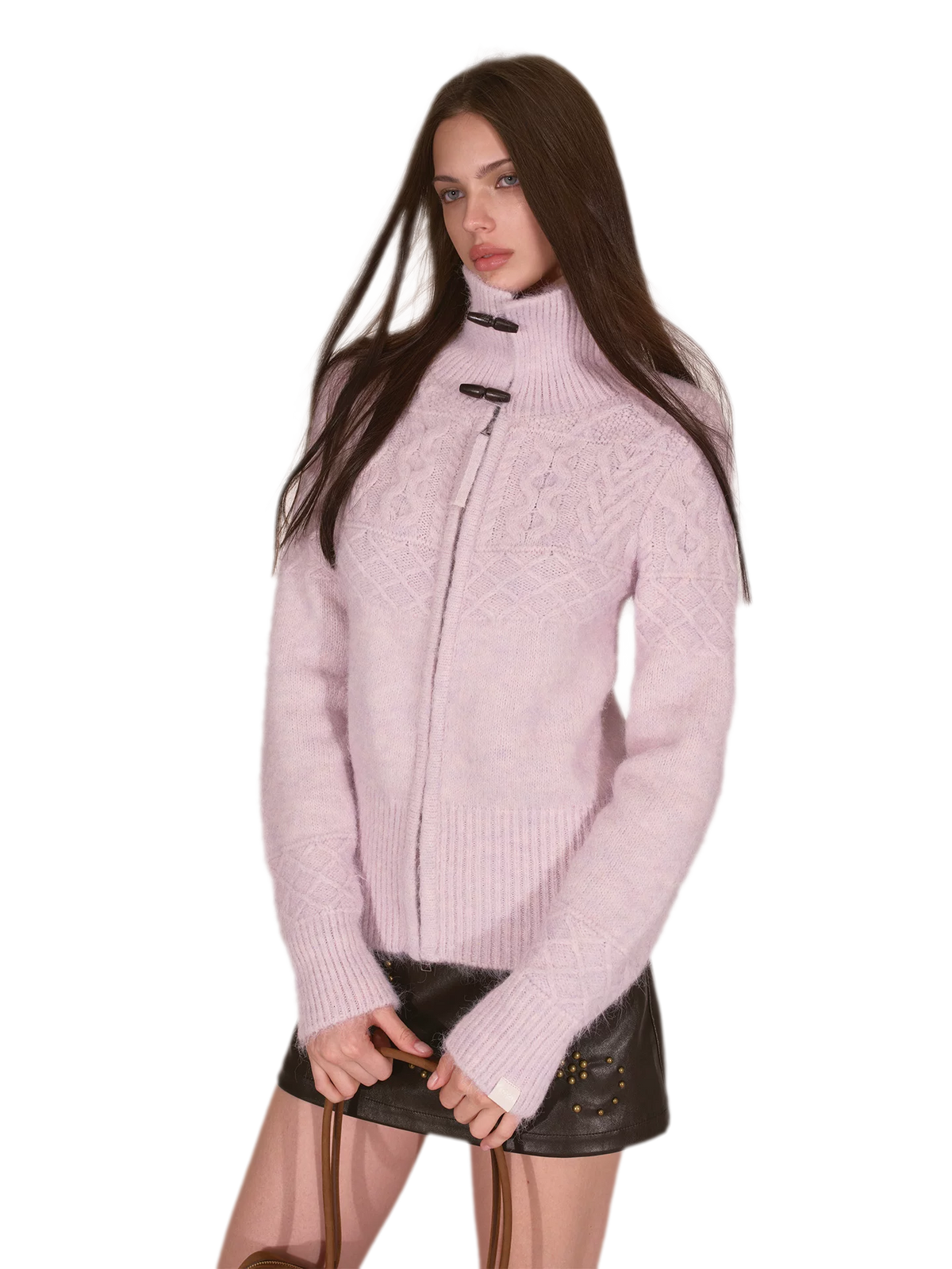 Cable-Knit Waist-Shaping Cardigan Jacket