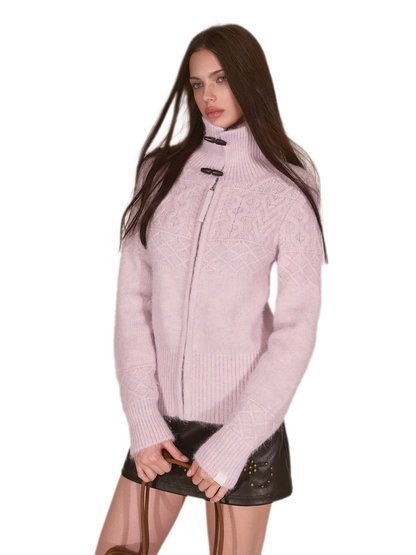 Cable-Knit Waist-Shaping Cardigan Jacket