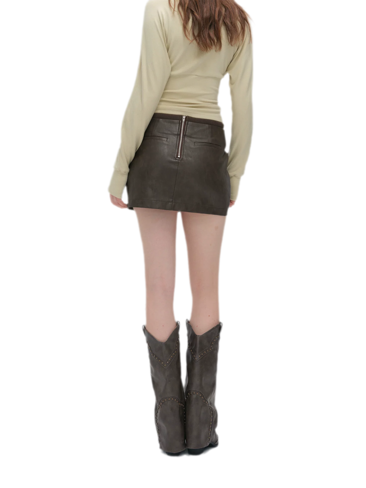 Textured Bow Mini Skirt