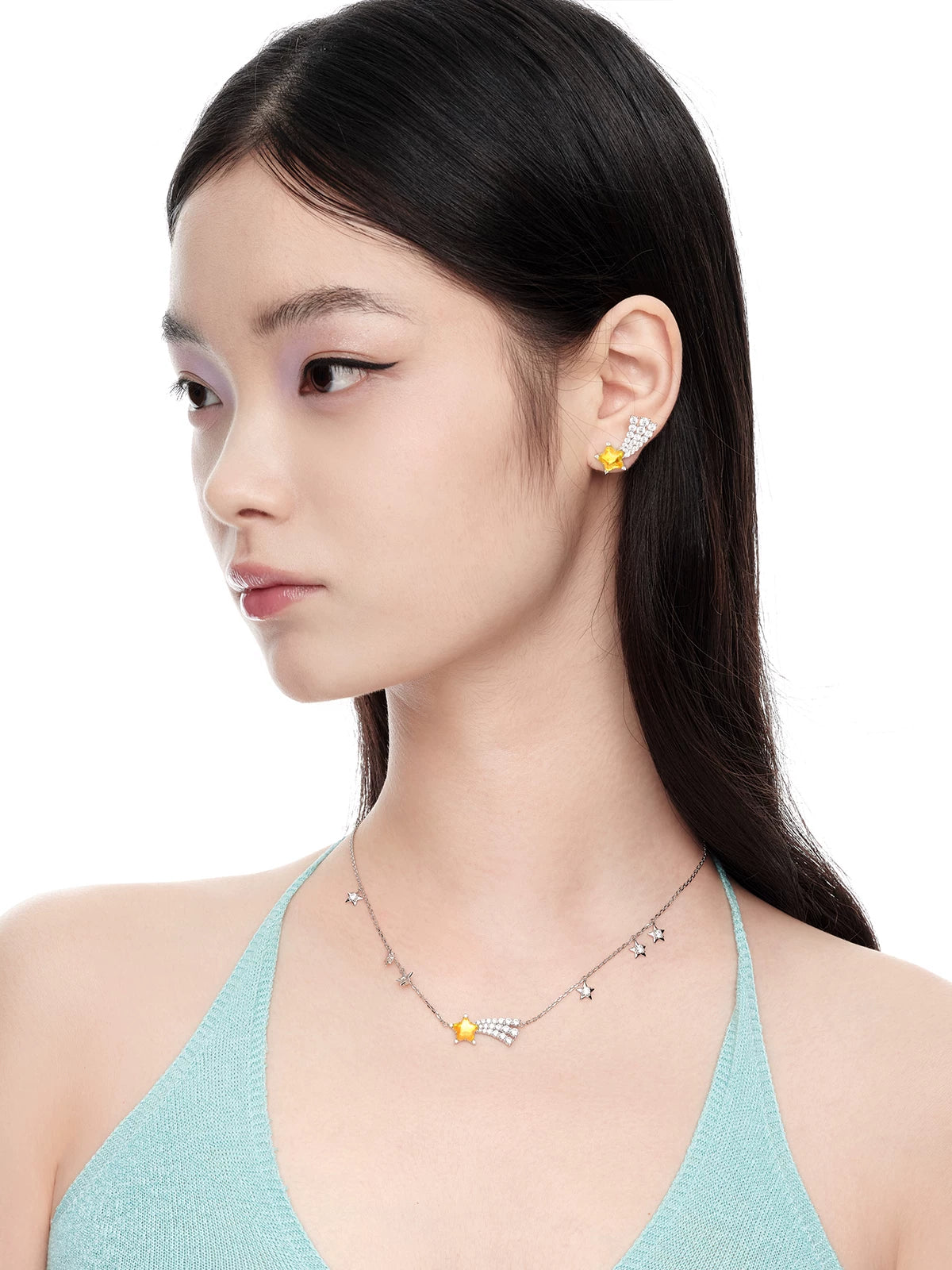 Crystal Star Stud Earrings