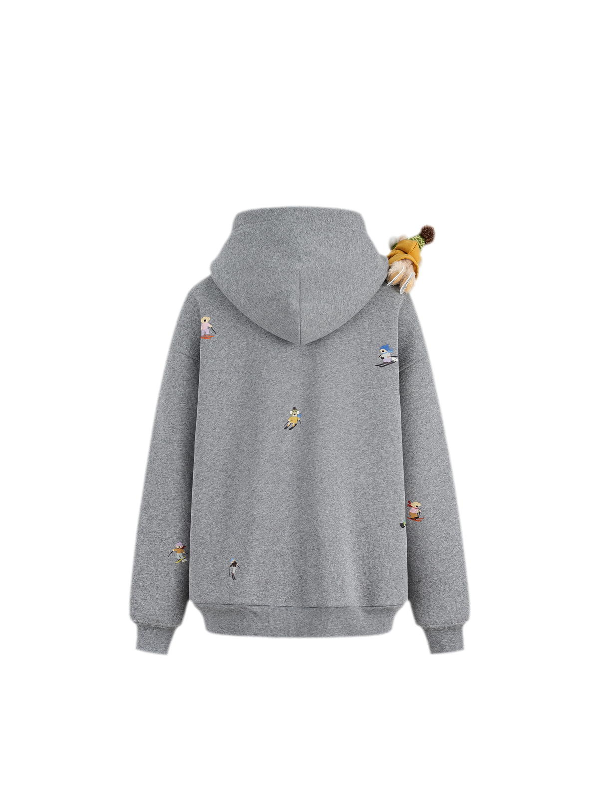 Snow Bear Printed Hooded Sweatshirt