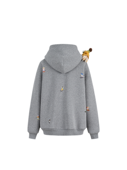 Snow Bear Printed Hooded Sweatshirt
