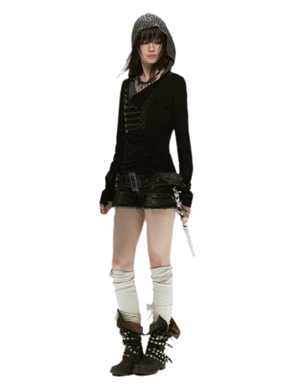 Rope-Knot Hooded Sweatshirt