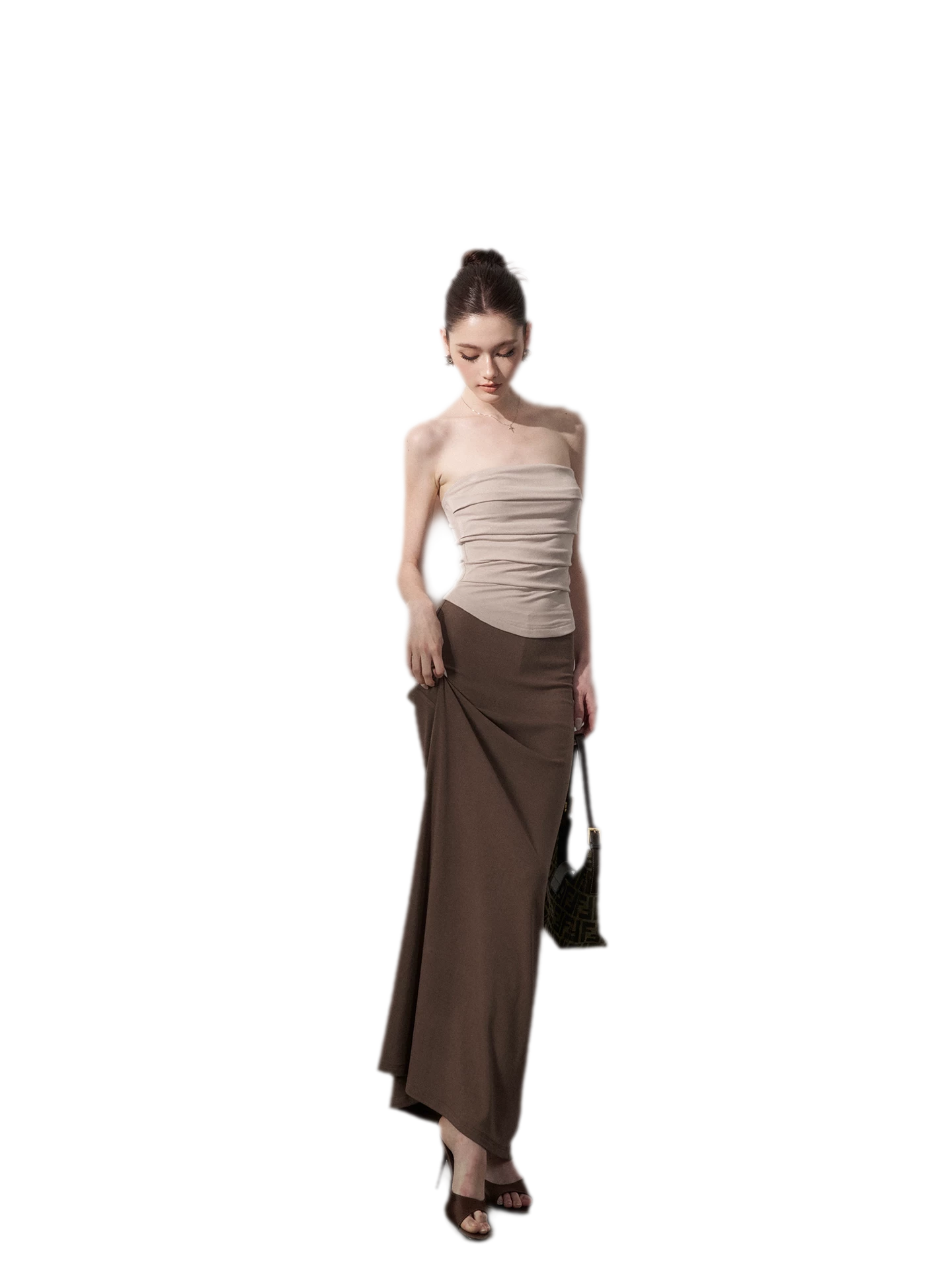 Color-Block Knit Midi Dress