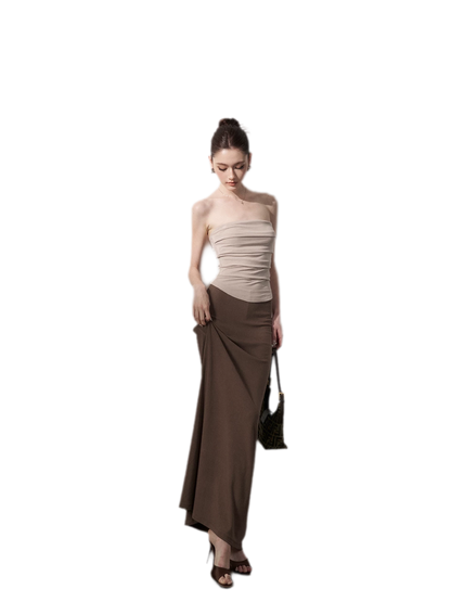Color-Block Knit Midi Dress