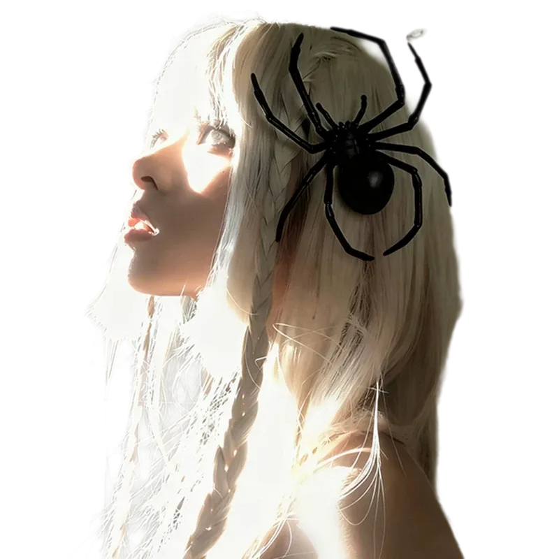 Glossy Gothic Spider Hair Clip