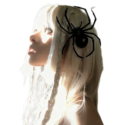 Glossy Gothic Spider Hair Clip
