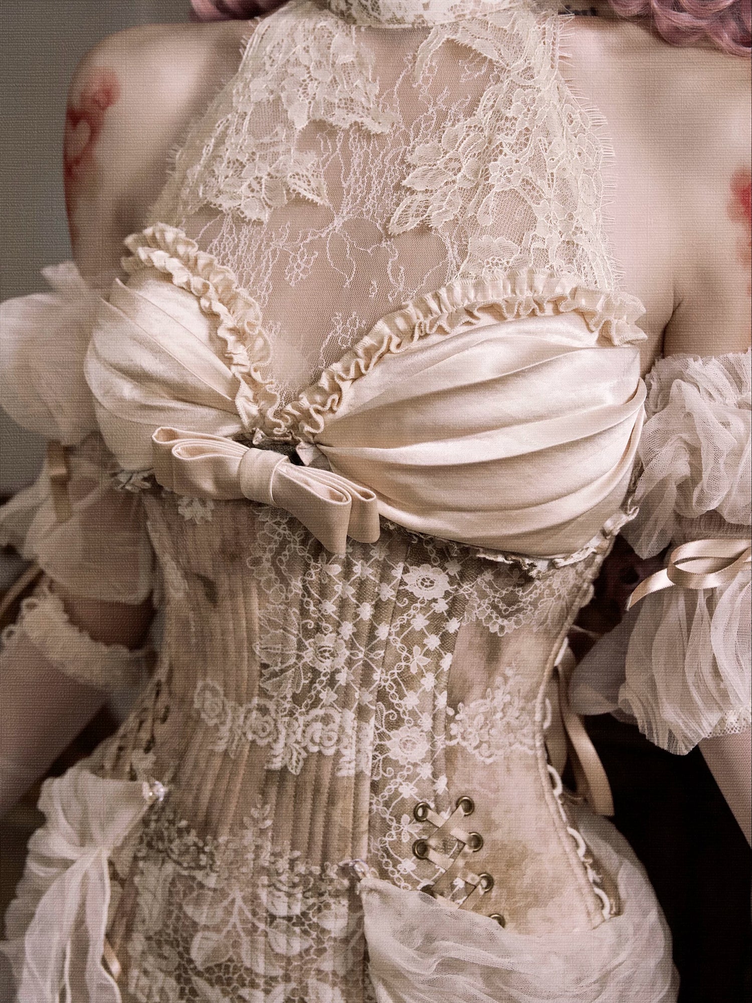 Rococo Fishbone Lace Bustier