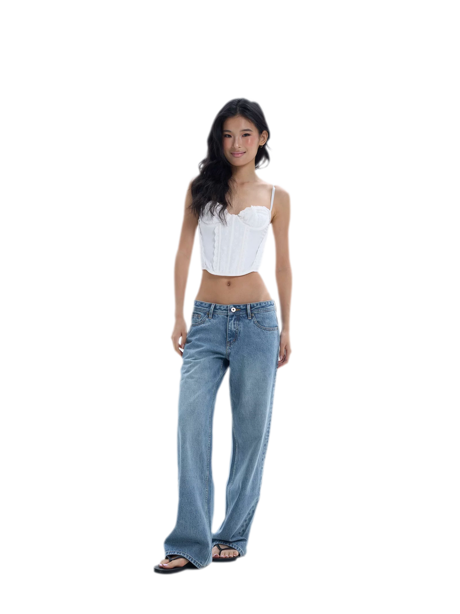 Low-Waist Sky Blue Jeans