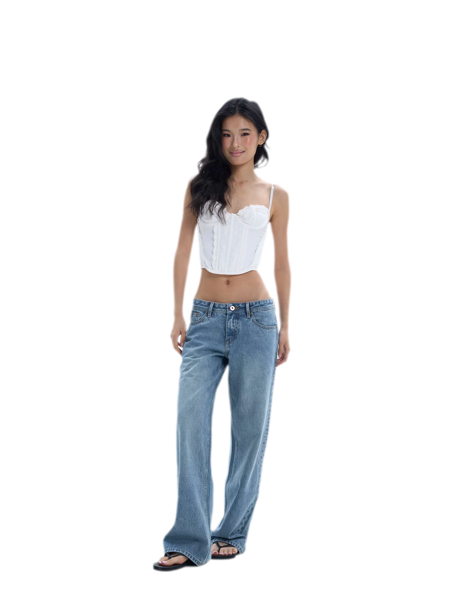 Low-Waist Sky Blue Jeans