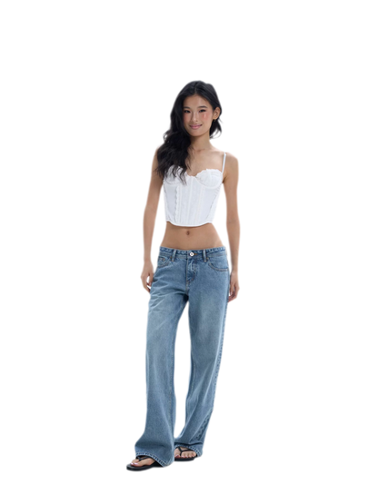 Low-Waist Sky Blue Jeans