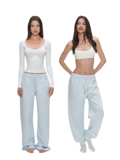 Air Cotton Wide-Leg Sweatpants