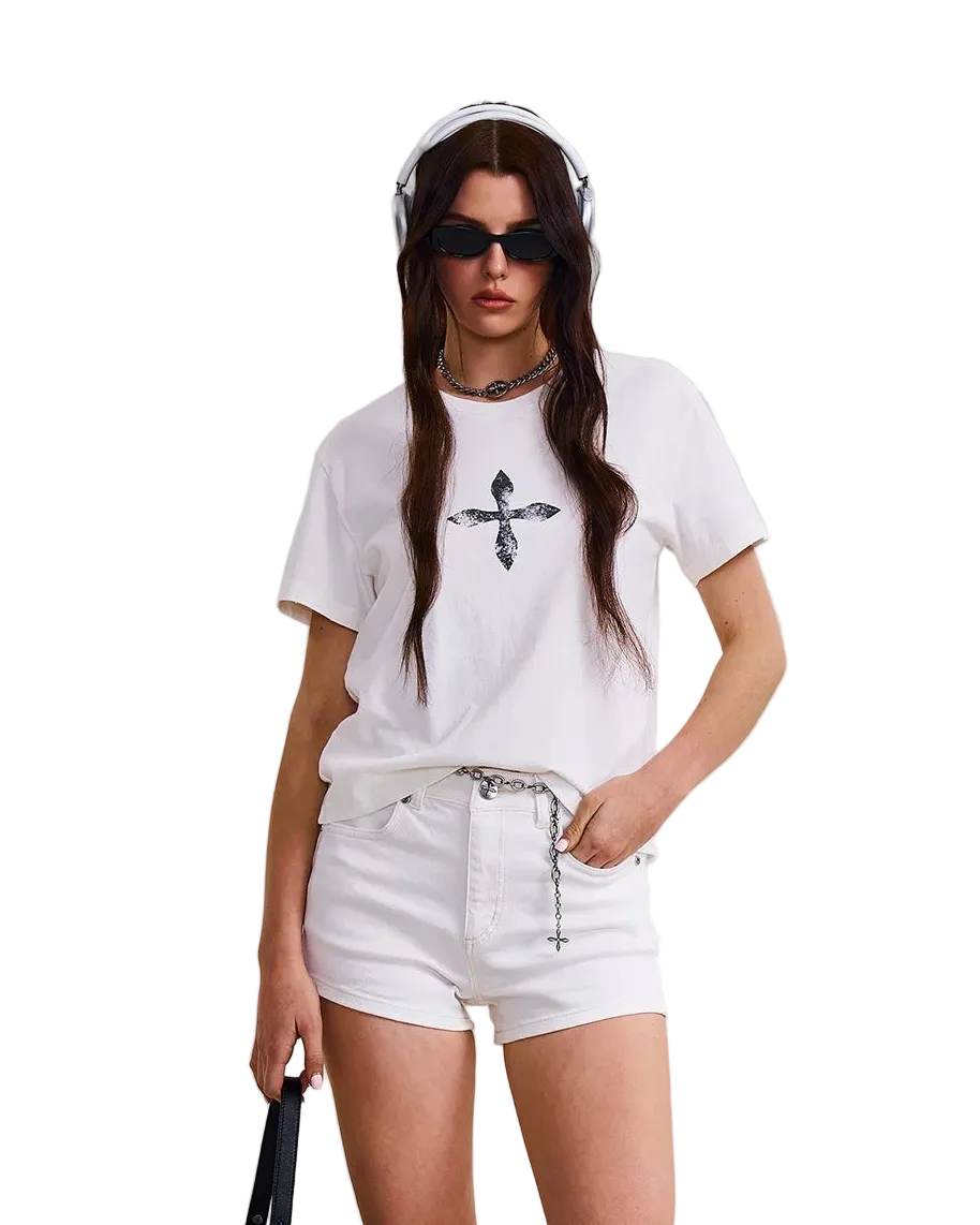 Cross Flower Vintage Tee