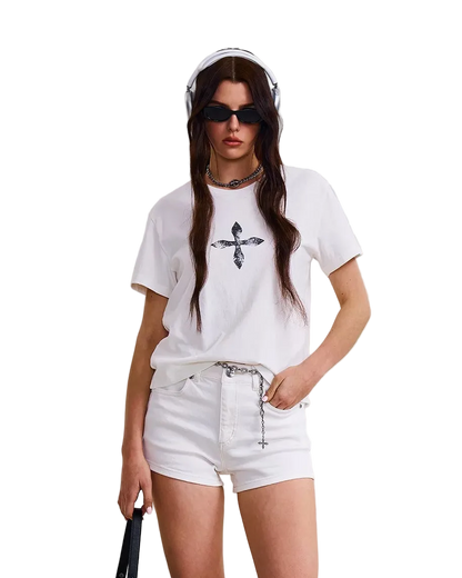 Cross Flower Vintage Tee