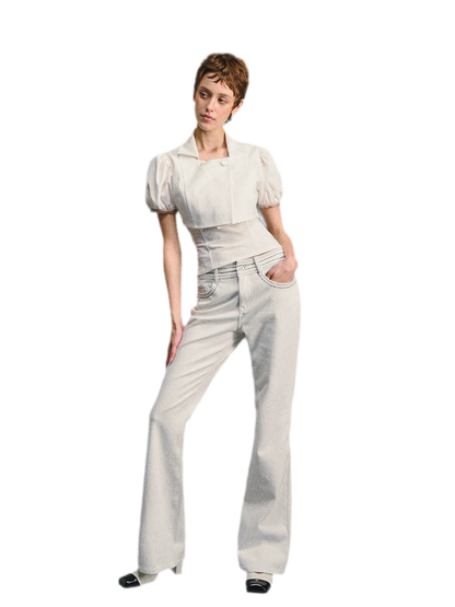 Collared Two-Piece Top